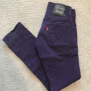 purple levi jeans